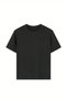 Women's 100% Organic Cotton Oversize Round Neck Black T-Shirt - 2