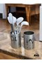 Stainless Metal Spoon Holder - Patterned and Embossed, Perforated
