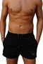 Black Short Model Water Repellent Solid Color Men's Mini Beach Swim Shorts Swimsuit - 2202-Black - 2