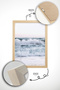 2 Piece Real Wood Colored Framed Painting Set - Model 35 - 2