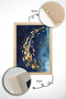 2 Piece Real Wood Colored Framed Painting Set - Model 5 - 2