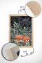 2 Piece Real Wood Colored Framed Painting Set - Model 33 - 2