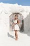 Penny Tied Ecru Mini Dress - 6