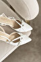 Women's White Patent Leather Stiletto - 6