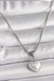 316L Steel Silver Color Chain 3D Heart Model Women's Necklace Tj-Bko9771