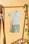 Baby Kids Girls Boys Green Cotton Shorts 2-Piece Set Trend Fashion Bottom Top Set