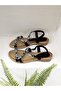 25Y122-5 Stone Detail Anatomic Sole Sandals Women - 2