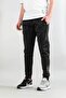 Men's Black Sweatpants Elastic Waist Outdoor Sweatpants with Side Hidden Pockets - 8