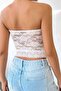 Women's Lace Detail Crop Bustier Blouse Strapless - 2