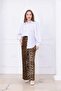Women's Leopard Patterned Casual Casual Elastic Waist Pants - 3