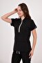 Black Myra Premium Lycra Fabric Bottom Top Doctor Nurse Jersey Set Scrubs Uniform