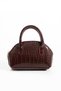 Women's Dalle Burgundy Mini Cross Strap Hand and Shoulder Bag L:17 W:12 W:5 cm - 2