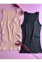 3-Piece V-Neck Ribbed Powder, Blue and Black Color Cotton Lycra Blouse - 7