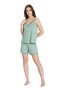 Lace Detailed Suspender Shorts Pajama Set - 3