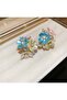 Colorful Pastel Flowers Hoop Earrings - 6