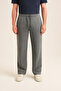 Men's Straight Leg Relaxed Cut Pique Fabric Sweatpants