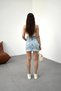 Women's High Waist Diamond Stone Mini Jeans Denim Skirt - 5