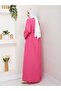 Bow Detail Asymmetrical Closure Modest Long Dress - 3
