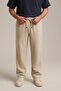 Men's Straight Leg Relaxed Cut Pique Fabric Sweatpants - 2