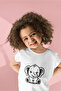Elephant Printed Children's Crew Neck Cotton Oversize Short Sleeve T-Shirt