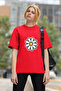 Daisy Printed Women's Crew Neck Cotton Oversize Fit Short Sleeve T-Shirt - 2