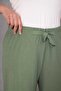 Women's Large Size Wrinkled Fabric Loose Wide Leg Elastic Waist Trousers - 6