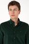 Men's Dark Green Long Sleeve Shirt 50291395-Vr079 - 2