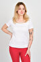 Women's Lace Embroidered Short Sleeve Cotton Blouse 24E008 White