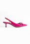 Pink Patent Leather Classic Heeled Shoes Women's Stylish Patent Leather Daily Use Ankle Buckle for Office - 5