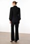 Modailgi Sleeves Pleated Stripe Accessory Jacket - 45008 Black - 8