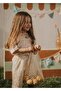 Tulip Patterned 100% Cotton Summer Muslin Girl's Set - 6
