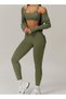 Womens High Waist Seamless Workout Sport Leggings. Tummy Control Running Pants With Pockets - 4