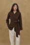 Bürümcük Kimono Shirt Dark Brown - 4