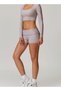 Womens Mid Waist Contour Workout Sport Yoga Shorts - 4