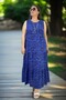 Japanese Sleeveless Robes with Fluffy Intermediate Length Plus Size Cotton Viscose Dress - 2