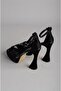 حذاء SEÇ 8188 PLATFORM EVENING (الكعب: 12 سم المنصة: 2.5 سم) أسود - 5