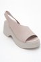 Roy Stone Skin Genuine Leather Women's Wedge Heeled Sandals - 3