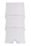 Women's Laser Cut Seamless Women's Boxer Briefs 3 Pack High Waist Polyester White - 4