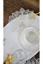 Set of 6 Coffee Side Stylish Presentation Napkins with Tulle Guipure - 3
