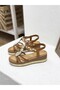 25Y171 Stone Detailled Orthopedic Padded Sandals Women - 2