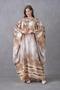 Women's Tie Dye Pattern Loose Cut Crew Neck Bat Sleeve Design Hijab Dress 4006 - 6