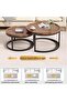 طقم طاولات قهوة دائرية متداخلة بتصميم عصري من First Modern Design، مقاس 80*60 سم - 6