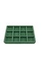 Domestic Production Small Size Suede Fabric Green Color 12 Compartments Jewelry Display Drawer Stand - 5