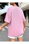 Women's Energetic Printed Crew Neck Relaxed Cut T-Shirt - 3