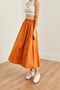 Number 10 Fashion Women's Taba Waist Elastic Poplin Flared Skirt with Pockets 10Nmr180 - 8