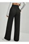 Women's Black Fishbone Chafing Loose Sweatpants - 3