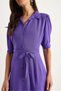 Women's Purple Belted Summer Shirt Dress 8437 60283366 - 6