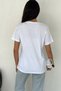 Women's V-Neck Strawberry Printed 100% Cotton T-Shirt - 7