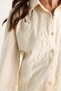 Women's Beige Süzene Palmiye Embroidered Cotton Regular Fit Shirt 314 60283368 - 5