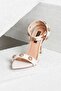 1022 Beige Women's Gol Buckle Accessory Heel Shoes - 3